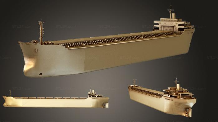 Автомобили и транспорт (Грузовое судно, CARS_0974) 3D модель для ЧПУ станка